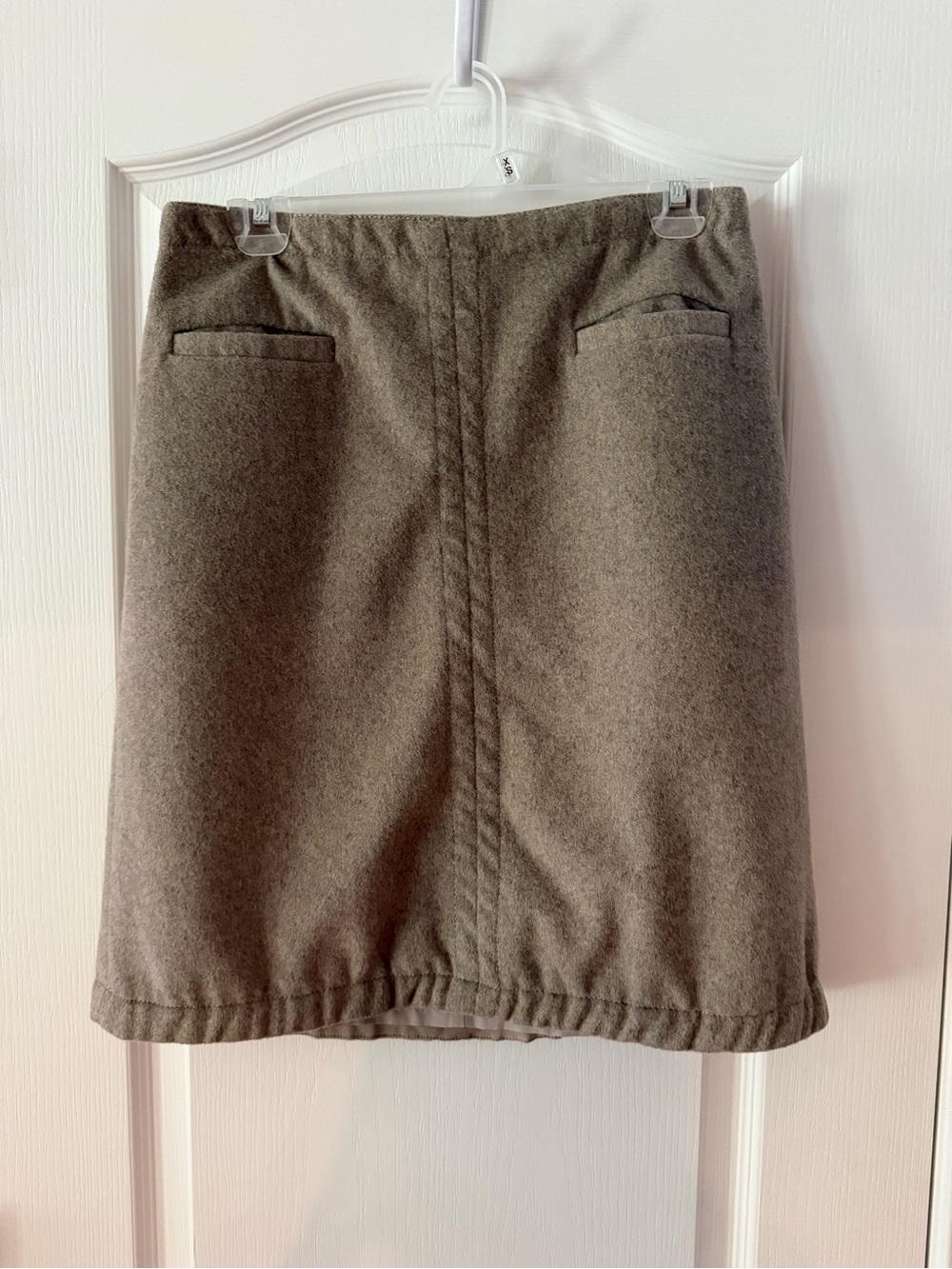 Ann Taylor beige Wool-Blend Pencil Skirt